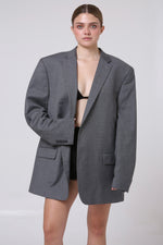 Cargar imagen en el visor de la galería, BLAZER ENSO - TALLA L - GRIS
