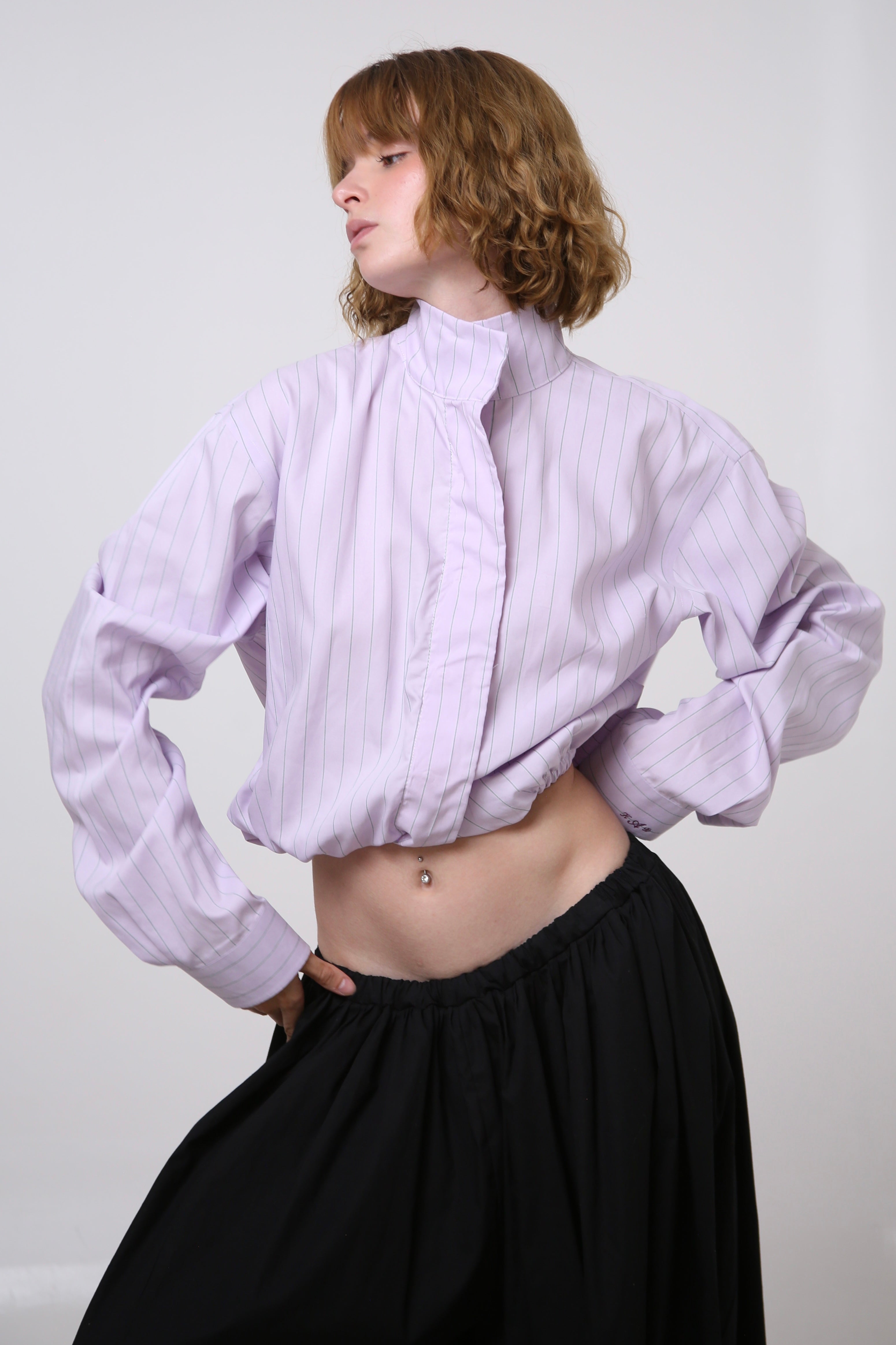 CAMISA NEKKU - TALLA M - MORADA