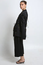 Cargar imagen en el visor de la galería, BLAZER KIMONO MAI - TALLA M - GRIS OXFORD
