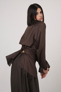 CAMISA YUNA - TALLA M - CAFE