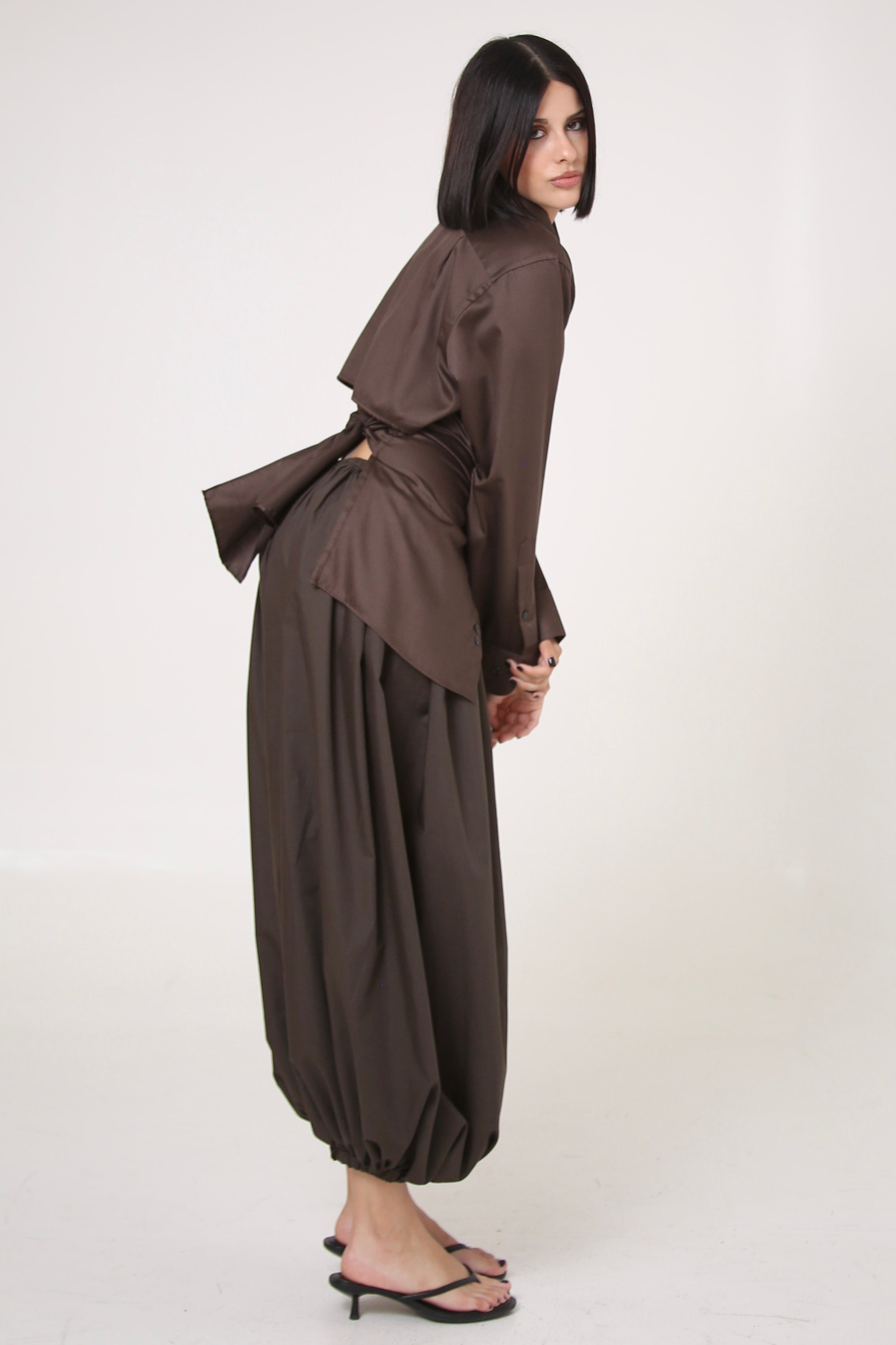 CAMISA YUNA - TALLA M - CAFE
