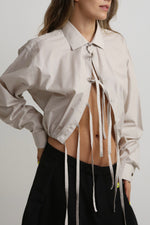 Cargar imagen en el visor de la galería, CAMISA NUNO - TALLA S/M - BEIGE
