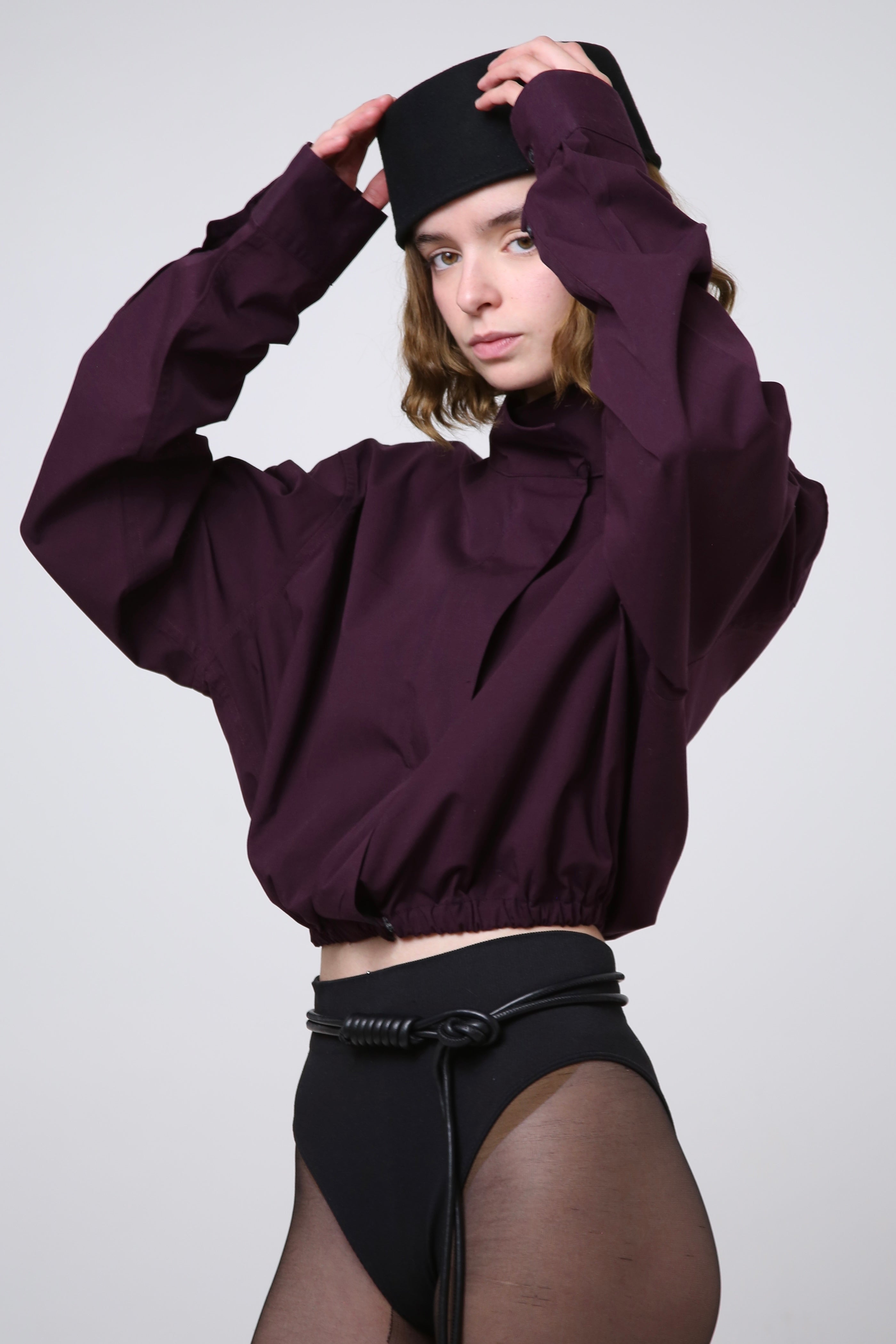 CAMISA NEKKU - TALLA S/M - VINO