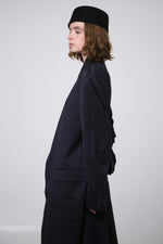 Cargar imagen en el visor de la galería, ABRIGO JIN - TALLA L - AZUL RAYA DIPLOMÁTICA
