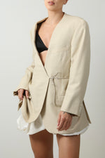 Cargar imagen en el visor de la galería, BLAZER KIMONO - TALLA M - BEIGE
