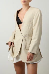 BLAZER KIMONO - TALLA M - BEIGE