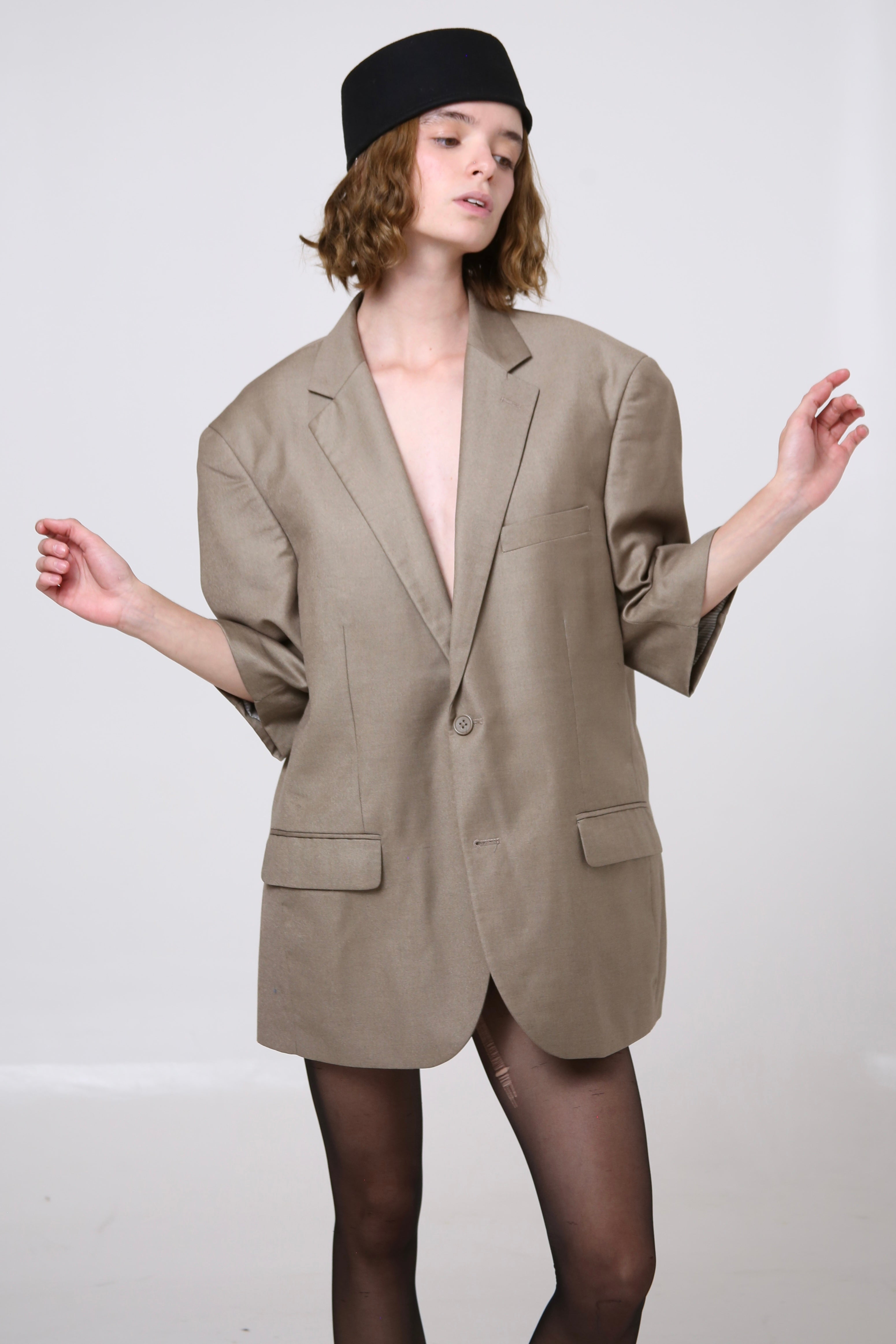 BLAZER HAN - TALLA M - BEIGE