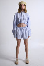 Cargar imagen en el visor de la galería, SET BOTAN - TALLA S/M - AZUL CUADROS BLANCOS
