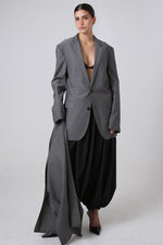 Cargar imagen en el visor de la galería, BLAZER MANTO - TALLA S/M - GRIS
