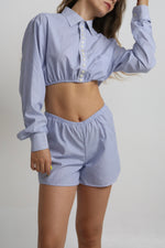 Cargar imagen en el visor de la galería, SET BOTAN - TALLA XS - AZUL RAYAS
