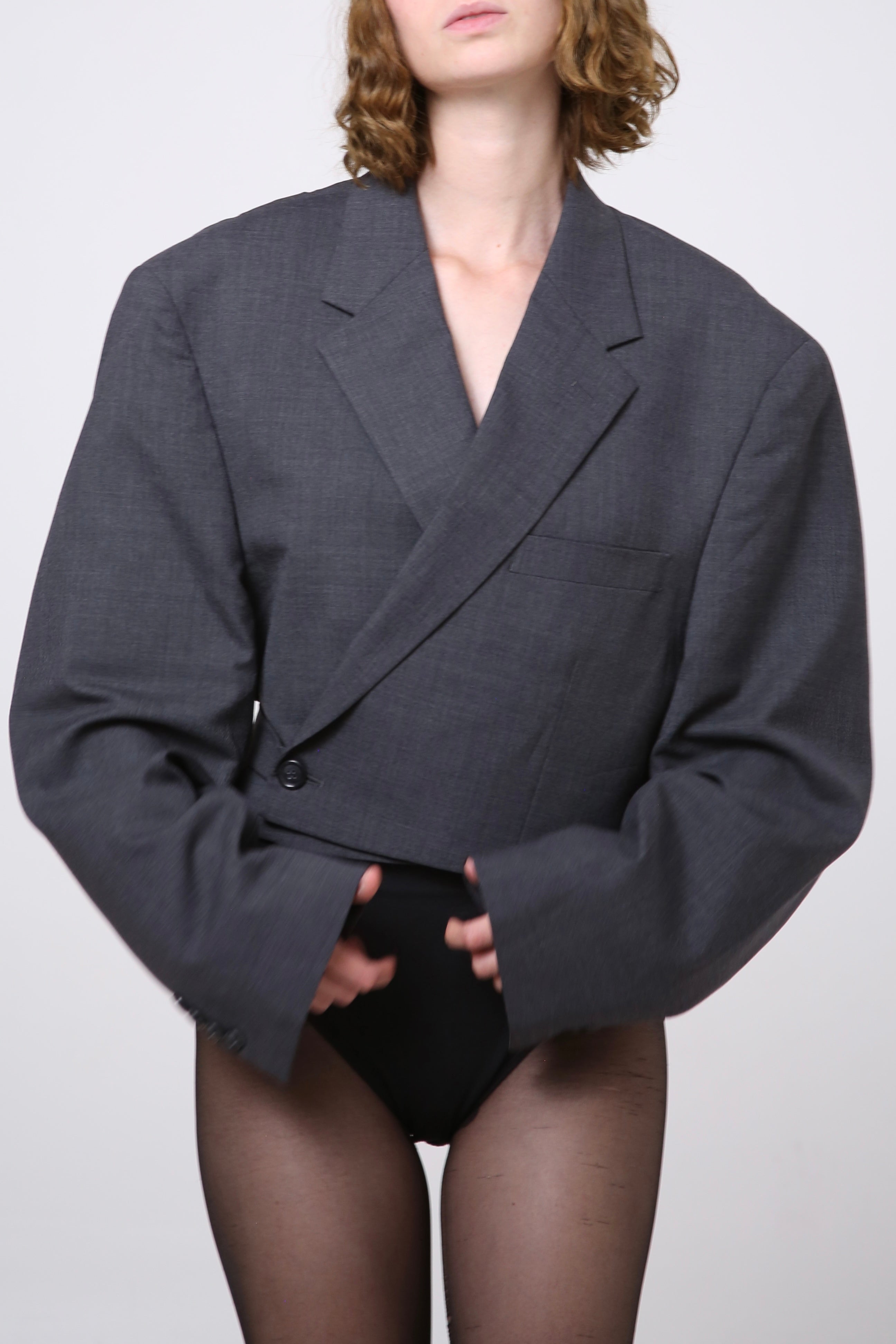 BLAZER SENAKA - TALLA M/L - GRIS OXFORD