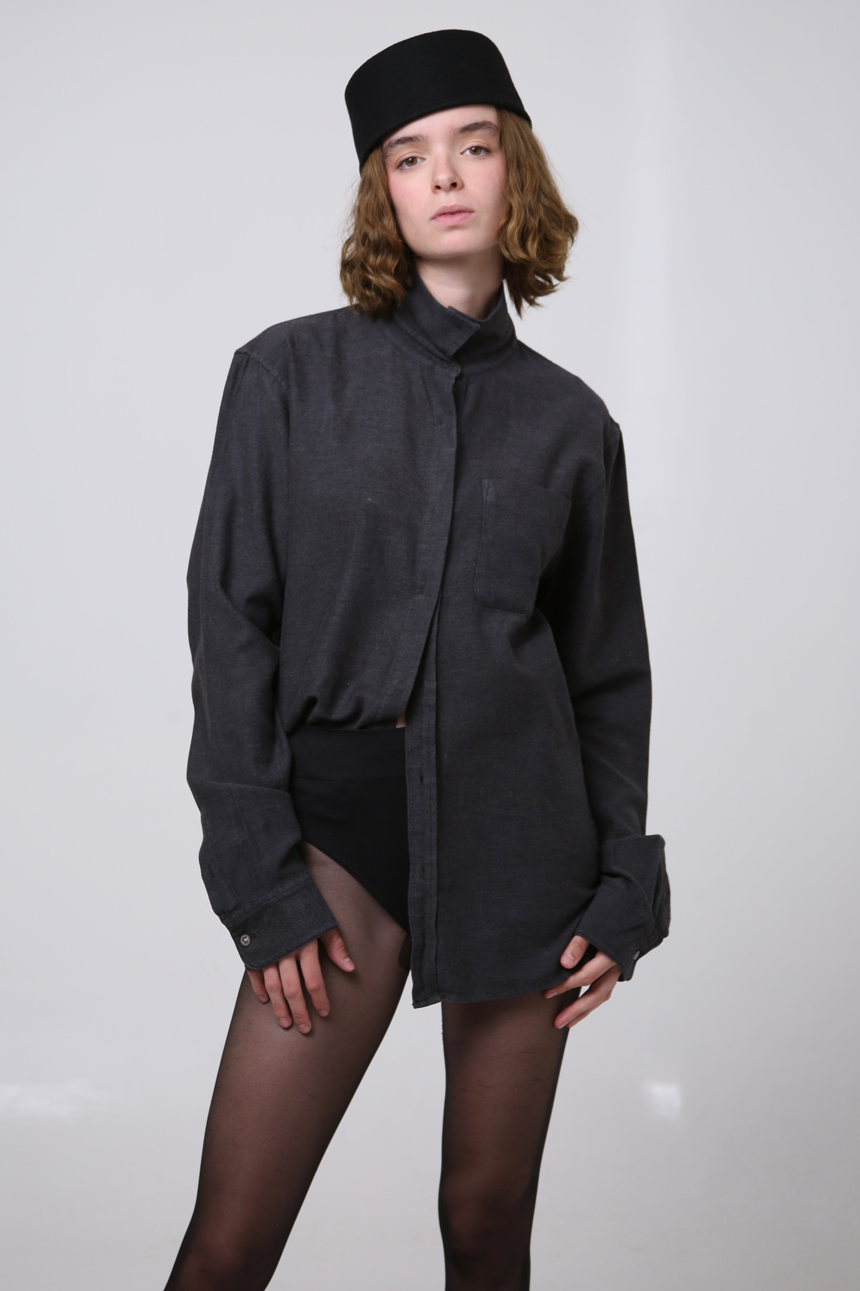 CAMISA JIN - TALLA S - GRIS