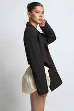 Cargar imagen en el visor de la galería, BLAZER SOMA - TALLA S - CAFE RAYAS
