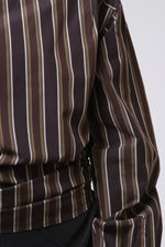 Cargar imagen en el visor de la galería, CAMISA ENSO - UNITALLA - CAFÉ RAYAS
