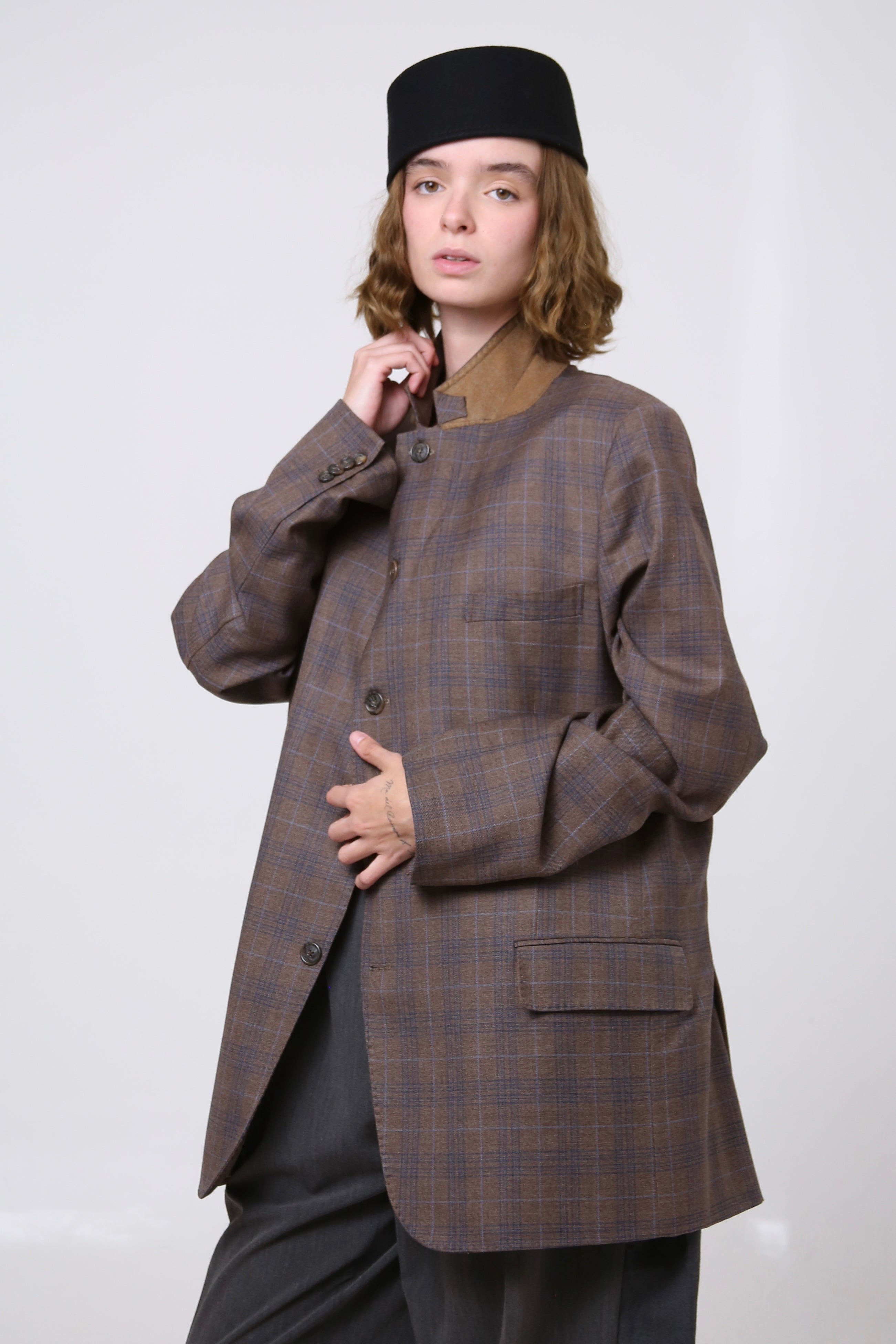 BLAZER GUNJIN - TALLA M - CAFE