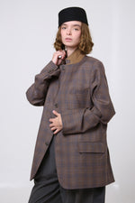 Cargar imagen en el visor de la galería, BLAZER GUNJIN - TALLA M - CAFE
