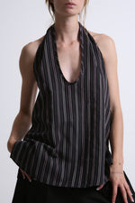 Cargar imagen en el visor de la galería, TOP NATSU - TALLA S/M - NEGRA RAYAS
