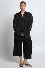 Cargar imagen en el visor de la galería, BLAZER KIMONO MAI - TALLA M - GRIS OXFORD
