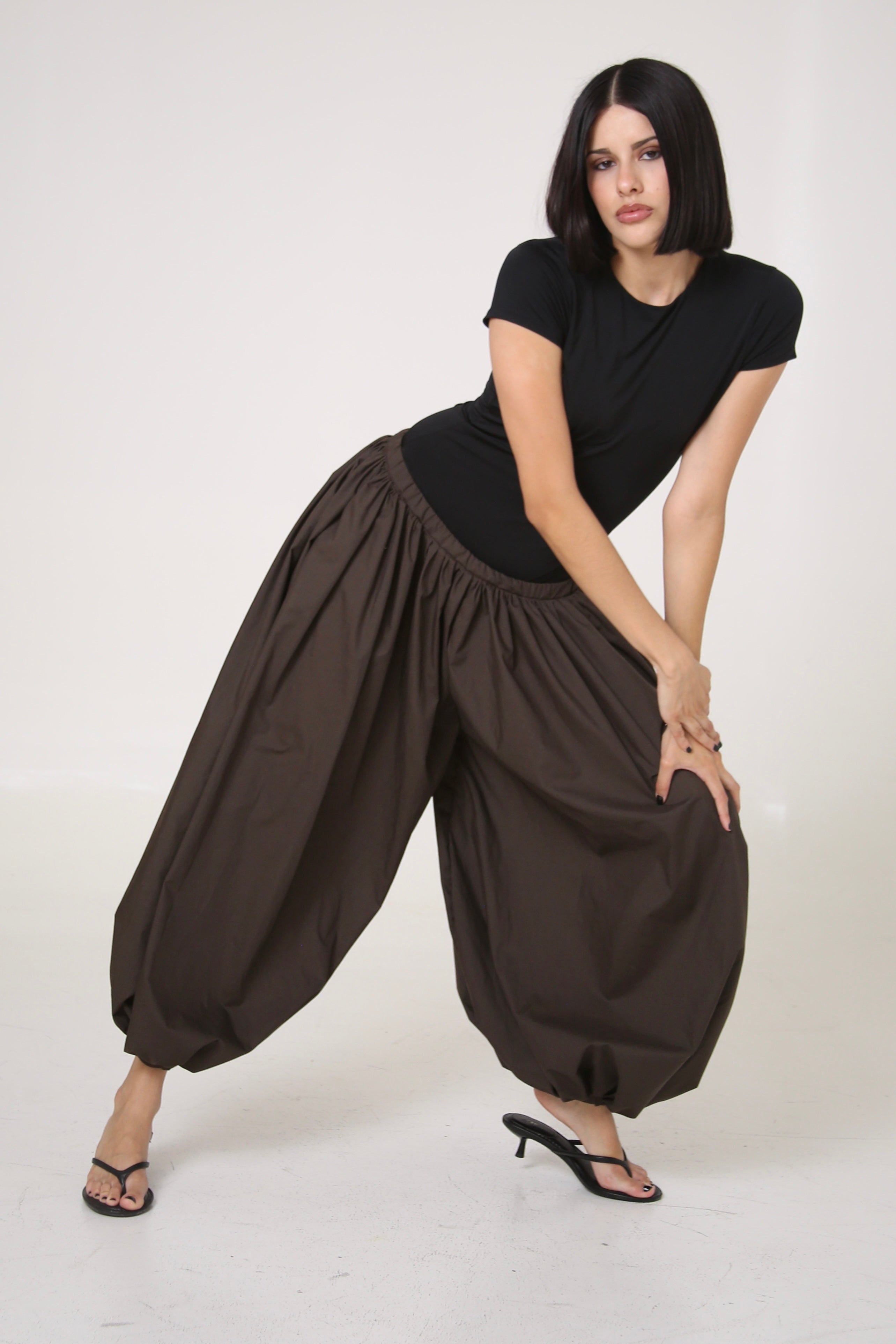 PANTALÓN SAORI - UNITALLA - CAFE