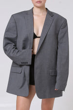Cargar imagen en el visor de la galería, BLAZER ENSO - TALLA L - GRIS
