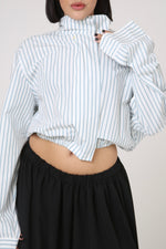 Cargar imagen en el visor de la galería, CAMISA NEKKU - TALLA M - BLANCA RAYS AZULES
