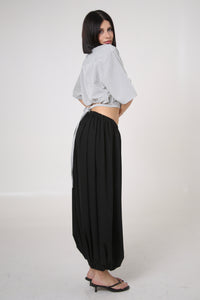 CAMISA MUSUBI - TALLA S - BLANCA CUADROS GRISES
