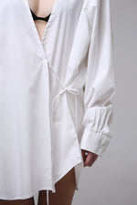 Cargar imagen en el visor de la galería, CAMISA KIMONO - MH X MITSA. - UNITALLA - BLANCA
