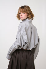 Cargar imagen en el visor de la galería, CAMISA NEKKU - TALLA M/L - GRIS TEXTURA RAYAS
