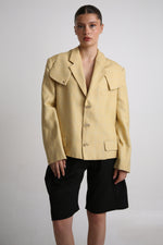 Cargar imagen en el visor de la galería, BLAZER NEKKU - TALLA S/M - AMARILLO
