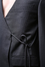 Cargar imagen en el visor de la galería, BLAZER KIMONO - TALLA S/M - GRIS RAYA DIPLOMÁTICA
