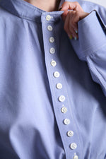 Cargar imagen en el visor de la galería, SET BOTAN - TALLA M - AZUL TEXTURA CUADROS
