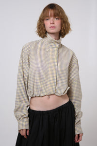 CAMISA NEKKU - TALLA S/M - AMARILLA CUADROS