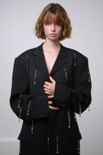 Cargar imagen en el visor de la galería, BLAZER MAI - TALLA M - NEGRO
