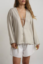 Cargar imagen en el visor de la galería, TOP KEI - TALLA S/M - BEIGE
