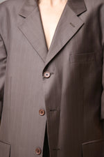 Cargar imagen en el visor de la galería, BLAZER KIOKO - TALLA L - CAFE RAYAS DIPLOMÁTICAS
