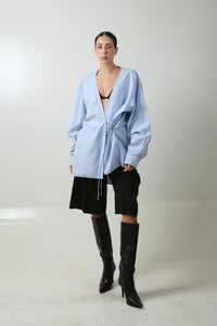 CAMISA KIMONO - TALLA L - AZUL