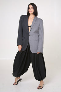 BLAZER DU - TALLA S - MITAD GRIS CLARO y GRIS OSCURO RAYA DIPLOMÁTICAS
