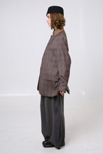 Cargar imagen en el visor de la galería, BLAZER GUNJIN - TALLA M - CAFE
