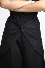 Cargar imagen en el visor de la galería, FAJÍN BLAZER - TALLA XS - NEGRO RAYAS DIPLOMÁTICAS
