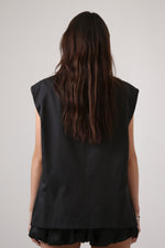 Cargar imagen en el visor de la galería, VEST HYO - TALLA M - GRIS OXFORD TEXTURA RAYAS
