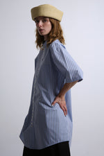 Cargar imagen en el visor de la galería, CAMISA OTAN - UNITALLA - AZUL RAYAS
