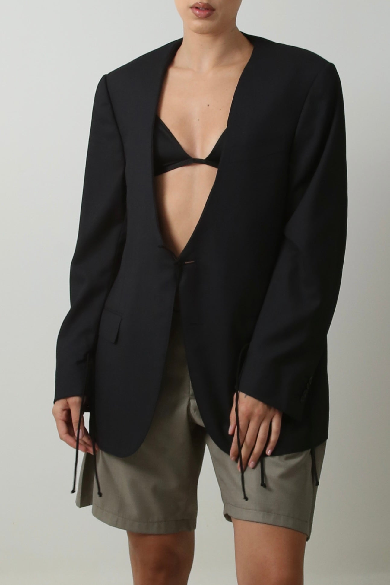 BLAZER KIMONO - TALLA M - NEGRO