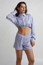 Cargar imagen en el visor de la galería, SET BOTAN - TALLA XS - AZUL RAYAS
