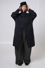 Cargar imagen en el visor de la galería, ABRIGO JIN - TALLA L - AZUL RAYA DIPLOMÁTICA
