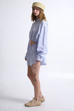 Cargar imagen en el visor de la galería, SET BOTAN - TALLA S/M - AZUL CUADROS BLANCOS
