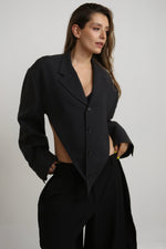 Cargar imagen en el visor de la galería, BLAZER PIKU - TALLA L - GRIS
