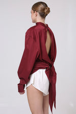 Cargar imagen en el visor de la galería, CAMISA ENSO - UNITALLA - VINO
