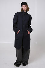 Cargar imagen en el visor de la galería, ABRIGO JIN - TALLA L - AZUL RAYA DIPLOMÁTICA
