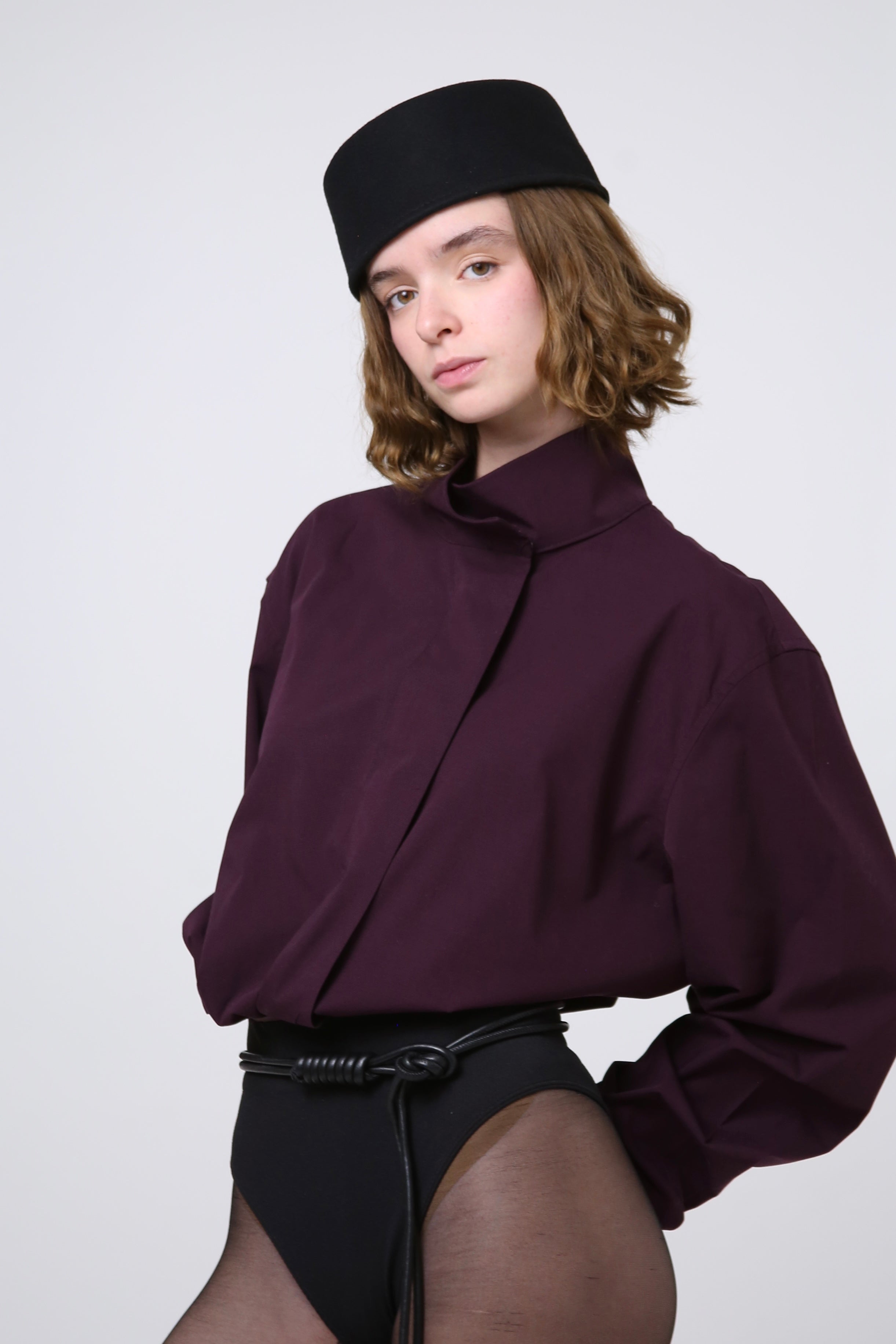 CAMISA NEKKU - TALLA S/M - VINO