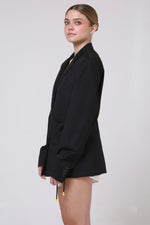 Cargar imagen en el visor de la galería, BLAZER KIMONO - MH X MITSA. - TALLA M - NEGRO
